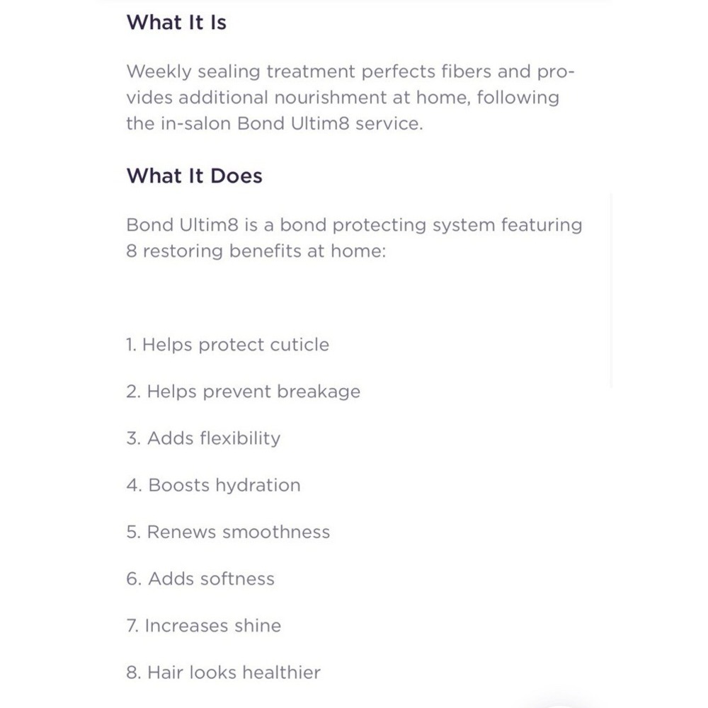 Matrix Bond Ultim8 Step 3 Sealing Treatment Hair Fiber Protecting System 5.1oz - Picture 3 of 3